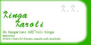 kinga karoli business card